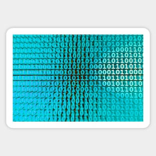 Binary Numbers, Computer Talk, Light Blue Sticker